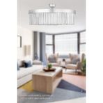 Avizemoda Desina 60'lık Kristal Taşlı Lüks Avize - (gümüş-yaldız) - 13