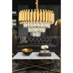 Avizemoda Palmira 45'lik Prizma Kesim Kristal Taşlı Lüks Avize - (SARI-YALDIZ) - Sarı Yaldız