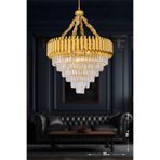Avizemoda Palmira 60 cm'lik Kristal Taşlı Lüks Avize - (sarı-yaldız renk)