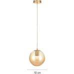 Avizemoda Pigaro Tekli Bal Renk Camlı Salon Oturma Odası Modern Sarkıt Avize - (Gold Kaplama) - 1