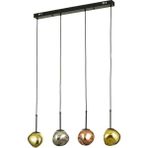 Avizemoda Rainbow 4 lü Yemek Masası Üstü Asimetrik Camlı Dekor İçin Modern Sarkıt Avize - (Loş ışık verir) - Çok Renkli