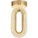 Avizemoda Sessi Tekli Plafonyer Ledli Modern Lüks Sarkıt Avize (3 Renk Led; Sarı-Beyaz-Gün ışığı) - GOLD - 1