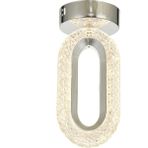 Avizemoda Sessi Tekli Plafonyer Ledli Modern Lüks Sarkıt Avize (3 Renk Led; Sarı-Beyaz-Gün ışığı) - Krom - 1