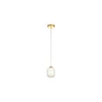 Avizemoda Siena Tekli Beyaz Camlı Salon Oturma Odası Modern Avize - (Gold Kaplama)