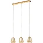 Avizemoda Venita 3 lü Yemek Masası Üstü Bal+Beyaz Çift Camlı Modern Sarkıt Avize - (Gold Kaplama)