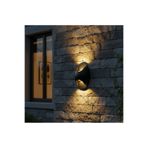 Avizen Lighting Project Modern Armatür Siyah Dış Mekan Duvar Apliği 6W Alüminyum Kasa IP65 Su Geçirmez Bahçe Lambası