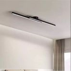 Avizen Lighting Project Modern Tavan Koridor Aydınlatması Çubuk LED Siyah Lineer Avize Armatür - Günışığı - 70 CM