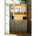 Avm 24 Mikel Masalı Kahve Köşesi %100 Mdf 120*45*200 - Gri - Meşe - Karamel