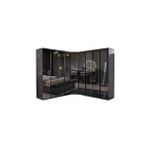 Avm 24 Moskova Köşe Gardirop -mdf-antrasit-240+240x55x215cm- 9 Kapak-cam Kapak-ücretsiz Nakliye Ve Montaj Antrasit
