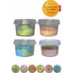 AvmMarketim Ele Yapışmayan Slime Köpüklü ve Simli Slime 4 Lü Slime Simli Slaym Simli Oyun Hamuru - Renkli - 12