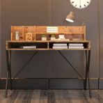 Avmpark Yanke Atlantik Çam Kitaplık+Çalışma Masası
