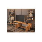 Avmpark Yanke Tv Ünitesi 150 Metal Raflı + Kitaplık Atlantik Çam