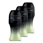 Avon 3x50 ml Black Suede Real Erkek Roll-On