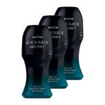 Avon 3x50 ml Black Suede Secret Erkek Roll-On