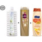 Avon Banyo Köpüğü White Lily 1000 Ml+Hobby Klasik Balsam Saç Kremi 500 Ml+Elidor Superblend Saç Dökülmelerine Karşı Şampuan 400 ml (3'lü Set)