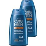 Avon Care Men 2x200 ml Essentials 3 ü 1 Arada Şampuan,Bakım Kremi ve Duş Jeli