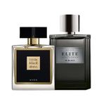 Avon Elite Gentleman In Black EDP 75 ml Erkek Parfüm+Little Black Dress 50 ml Kadın Parfüm Paketi
