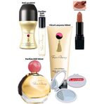 AVON Far Away Kadın Set; 50ml + 10ml Parfüm + Roll-on + Losyon + Marvellous Mocha Ruj + Lovider Cep Ayna