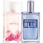 Avon Hediyelik Parfüm Seti – Individual Blue Erkek ve Soft Musk Kadın EDT, Ferah ve Pudramsı Kokular, 100 ml + 50 ml, Günlük Kullanım ve Uzun Süre Kalıcılık