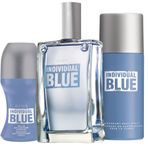 Avon Individual Blue Erkek Parfüm EDT 100 ml+ Deodorant 150 ml+ Roll On 50 ml + 100ml Musk