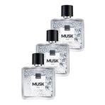 AVON Musk Rain Erkek Parfüm Edt 75 Ml. Üçlü Paket