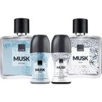 Avon Musk Rain Musk Exhale Erkek Parfüm ve Rollon Paketi - 75 ml
