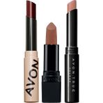 Avon Renkli Dudak Balmı Plum ve Ultra Beauty Cappucino, Marvellous Mocha Ruj Paketi Dolgunlaştırıcı Etki