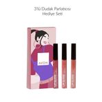 Avon Ultra Colur Peony Blush, Gleaming Guava ve Forbidden Fig Dudak Parlatıcısı Paketi