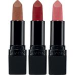 Avon Ultra Mat Ruj Seti: Marvellous Mocha, Red Supreme ve Pure Pink Renkli Dolgunlaştırıcı 3'lü Paket