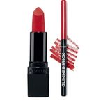 Avon Ultra Mat Truest Red Ruj + Glimmerstick Ruby Shock Dudak Kalemi