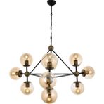 Avonni, 4258 Ailesi Siyah Boyalı Modern Avize