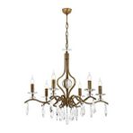 Avonni 603946E E14 Metal Kristal Siyah 80 cm Eskitme Kaplama Klasik Avize