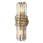 Avonni AP-1906-1E Eskitme Kaplama Aplik E14 Metal Kristal H: 30 cm, Ø: 10 cm