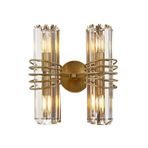 Avonni AP-1906-2E Eskitme Kaplama Aplik E14 Metal Kristal H: 30 cm, WxD: 30x20 cm