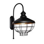 Avonni AP-4106-M1-BSY Siyah Boya Aplik E27 Metal H: 46 cm, WxD: 30x35 cm