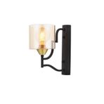 Avonni AP-4162-1E Eskitme Kaplama Aplik E27 Metal Cam H: 22 cm, WxD: 14x18 cm