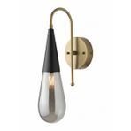 Avonni AP-4236-1E Eskitme Kaplama Aplik E14 Metal Cam H: 50 cm, WxD: 10x18 cm