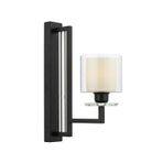 Avonni AP-4285-1BSY Siyah Boya Aplik E27 Metal Cam H: 90 cm, WxD: 32x15 cm