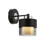 Avonni AP-4288-1BSY Siyah Boya Aplik E27 Metal Cam H: 23 cm, WxD: 14x19 cm