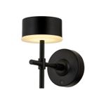 Avonni AP-64005-BSY Siyah Boya Aplik LED Metal Pleksi H: 20 cm, WxD: 12x20 cm