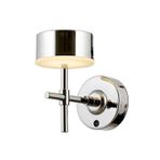 Avonni AP-64005-K Krom Kaplama Aplik LED Metal Opal Pleksi H: 20 cm, WxD: 12x20 cm