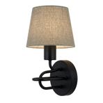 Avonni AP-9134-1BSY Siyah Boya Aplik E27 Metal H: 25 cm, WxD: 17x19 cm