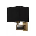 Avonni AP-9136-1EB Eskitme Boya Aplik E27 Metal Kumaş H: 25 cm, WxD: 20x21 cm