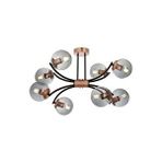 Avonni Ar-1869-8bsy Siyah Boya Modern Avize E27 Metal Cam 75x50 Cm