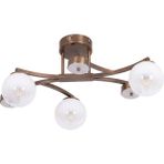 Avonni AR-1961-6E Eskitme Kaplama Modern Avize E14 Metal Cam H: 35 Cm, Wxd: 30X63 cm