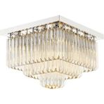 Avonni AR-4302-K50X50 Krom Kaplama Klasik Avize E14 Metal Kristal H: 40 cm, Ø: 50 cm