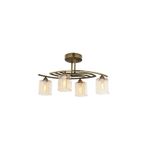 Avonni AV-1374-4E E14 Metal Cam 63x30 cm Eskitme Avize