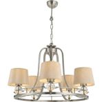Avonni AV-1597-5NS Nikel Kaplama Modern Avize E27 Metal Cam H: 85 Cm, Ø: 62 cm - Gümüş