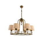 Avonni AV-1597-6ES Eskitme Kaplama Modern Avize E27 Metal Cam H: 85 cm, Ø: 65 cm