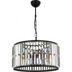 Avonni AV-1667-3BSY Siyah Boya Modern Avize E27 Metal Kristal H: 70 cm, Ø: 40 cm